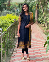 Pure Kanchi Cotton Treditional kurti duppata set
