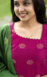 Summer Special Women Pure Cotton Ethnic Kurta with Trousers & With Dupatta