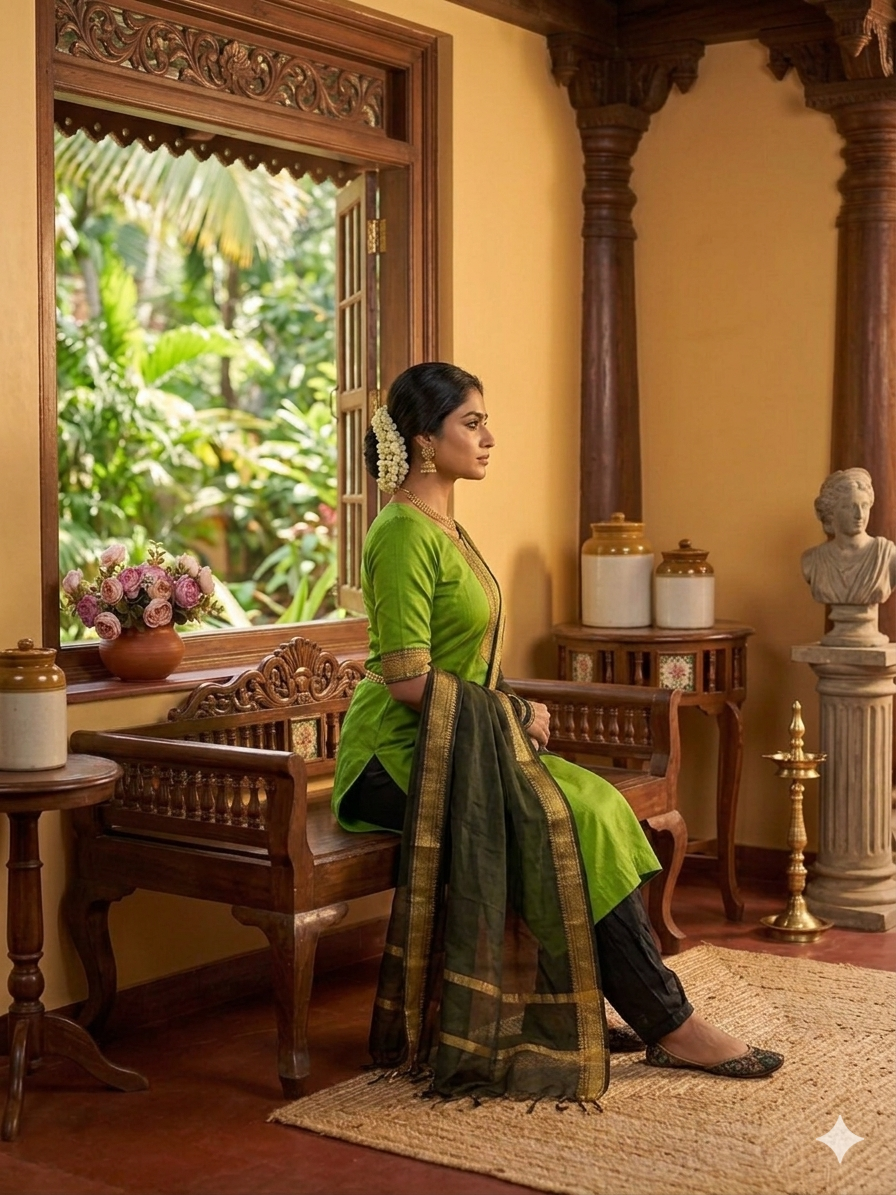 New Pure Kanchi Cotton Trendy Kurta Pant Dupatta Set