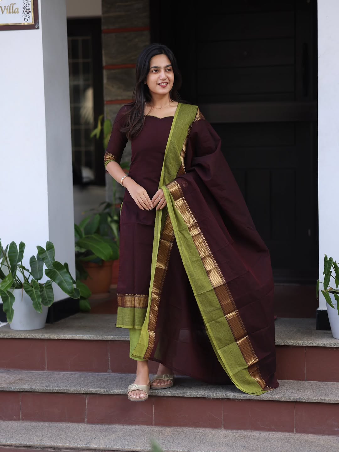 PURE KANCHI COTTON KURTA SET FOR WOMEN