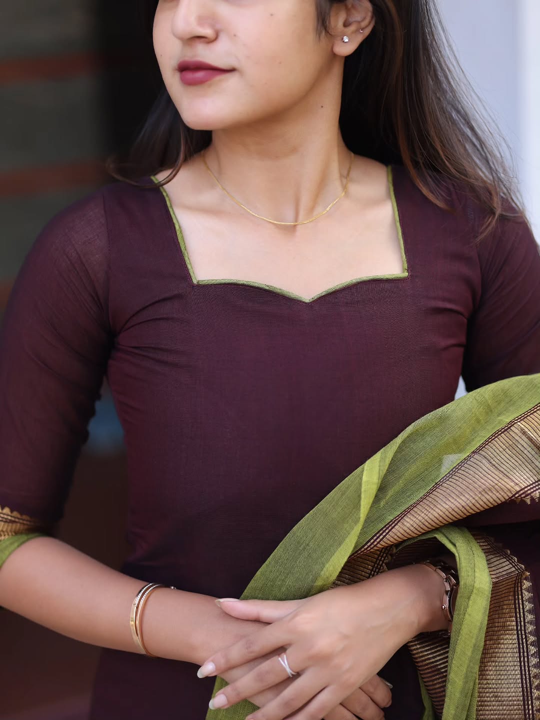 PURE KANCHI COTTON KURTA SET FOR WOMEN