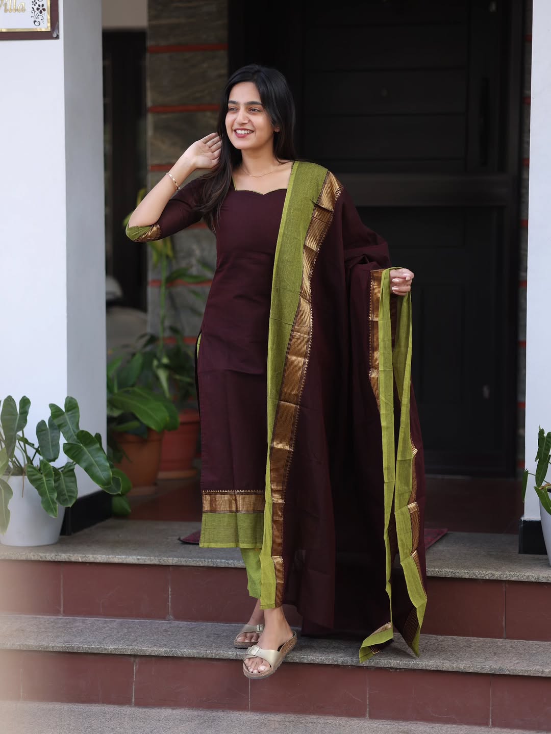 PURE KANCHI COTTON KURTA SET FOR WOMEN
