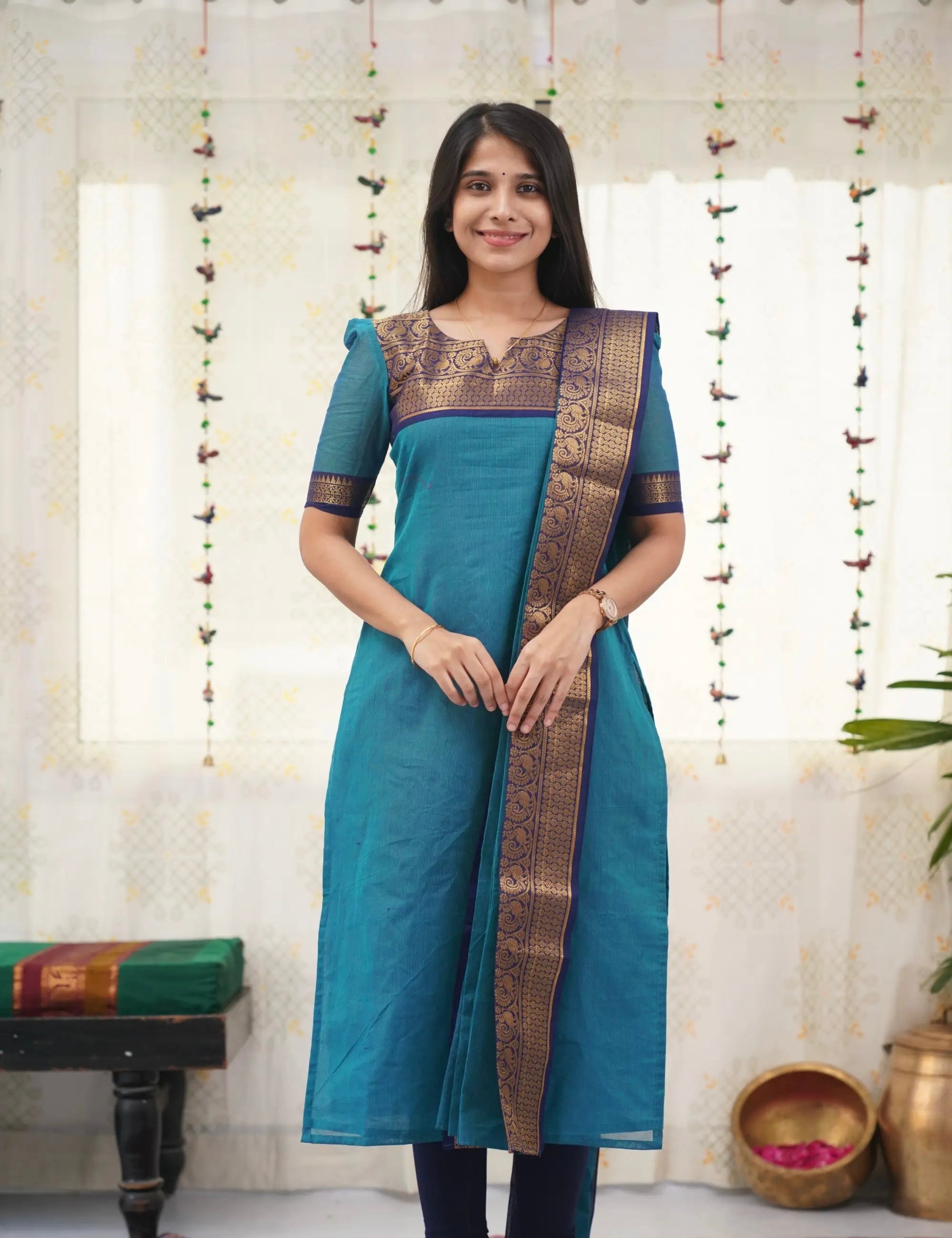 Kanchi Cotton Salwar Suit With Duppata For Women