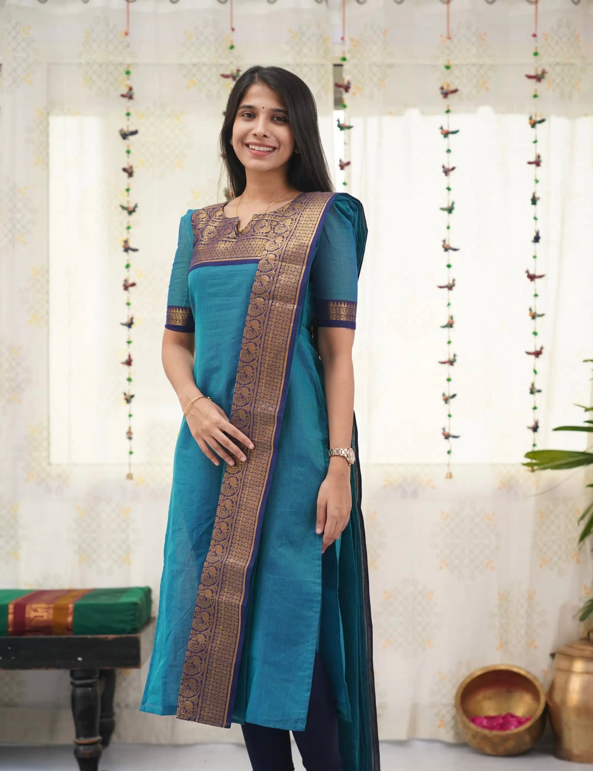 Kanchi Cotton Salwar Suit With Duppata For Women