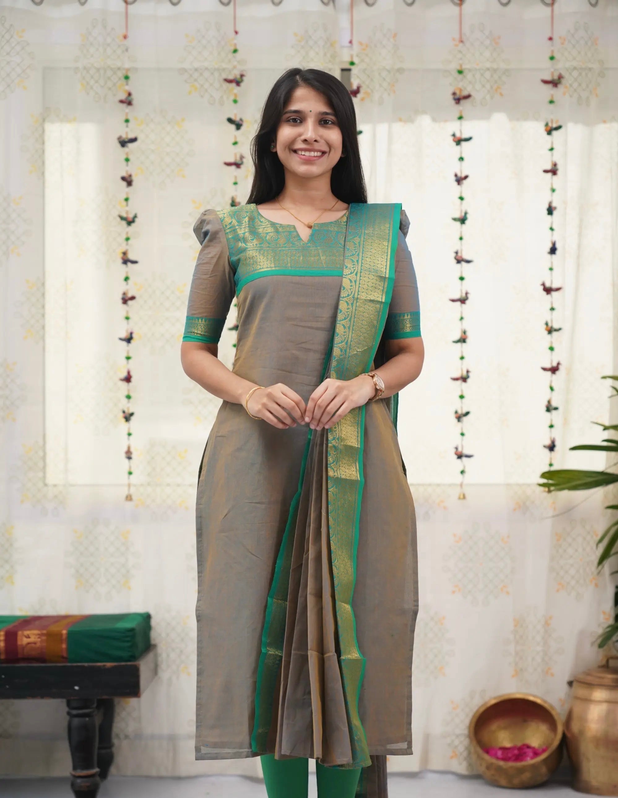 Kanchi Cotton Salwar Suit With Duppata For Women