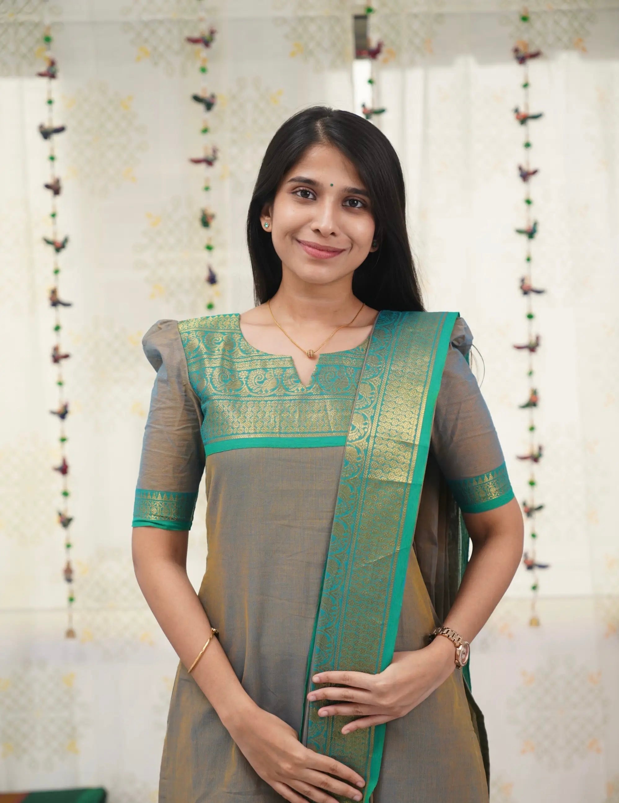 Kanchi Cotton Salwar Suit With Duppata For Women