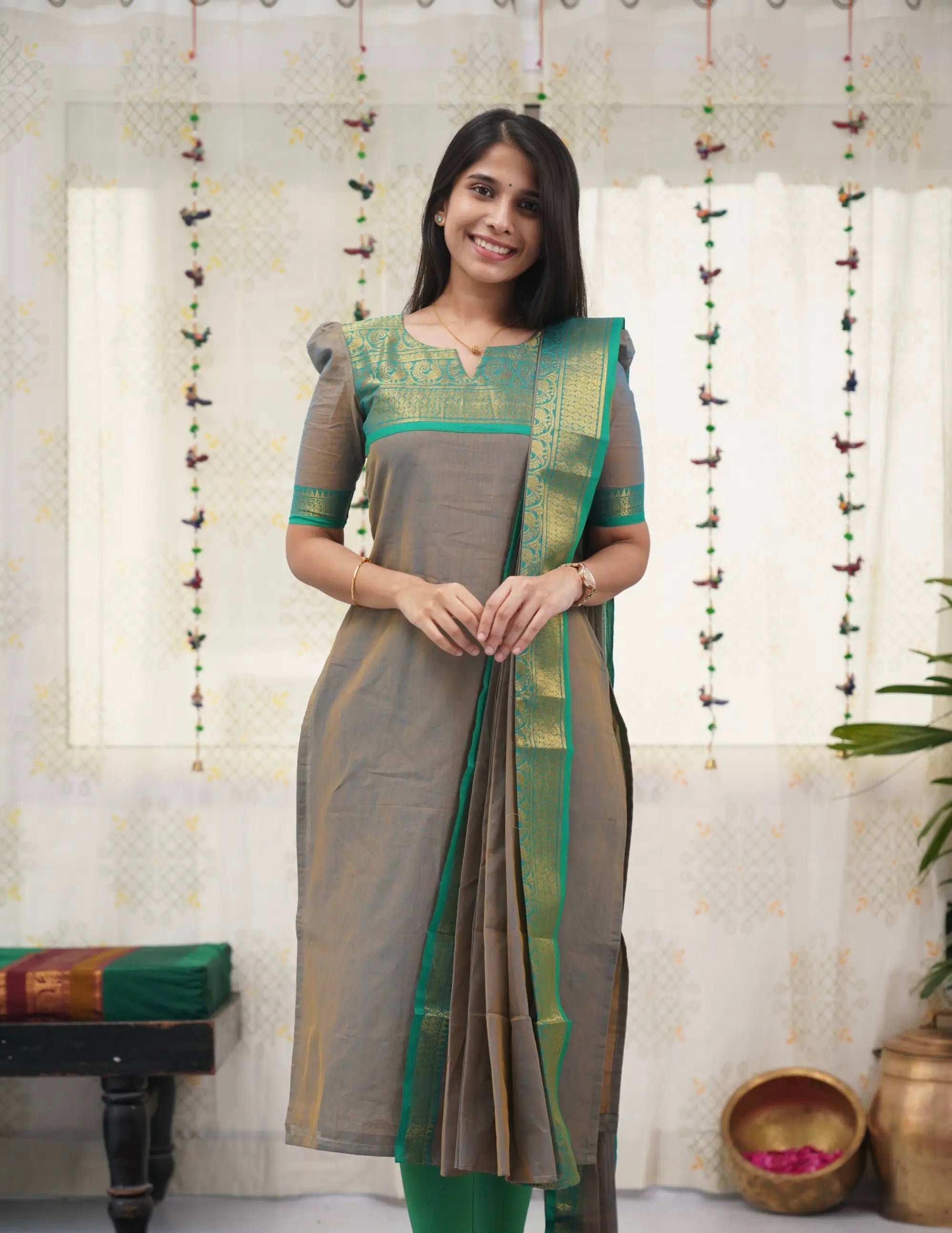 Kanchi Cotton Salwar Suit With Duppata For Women