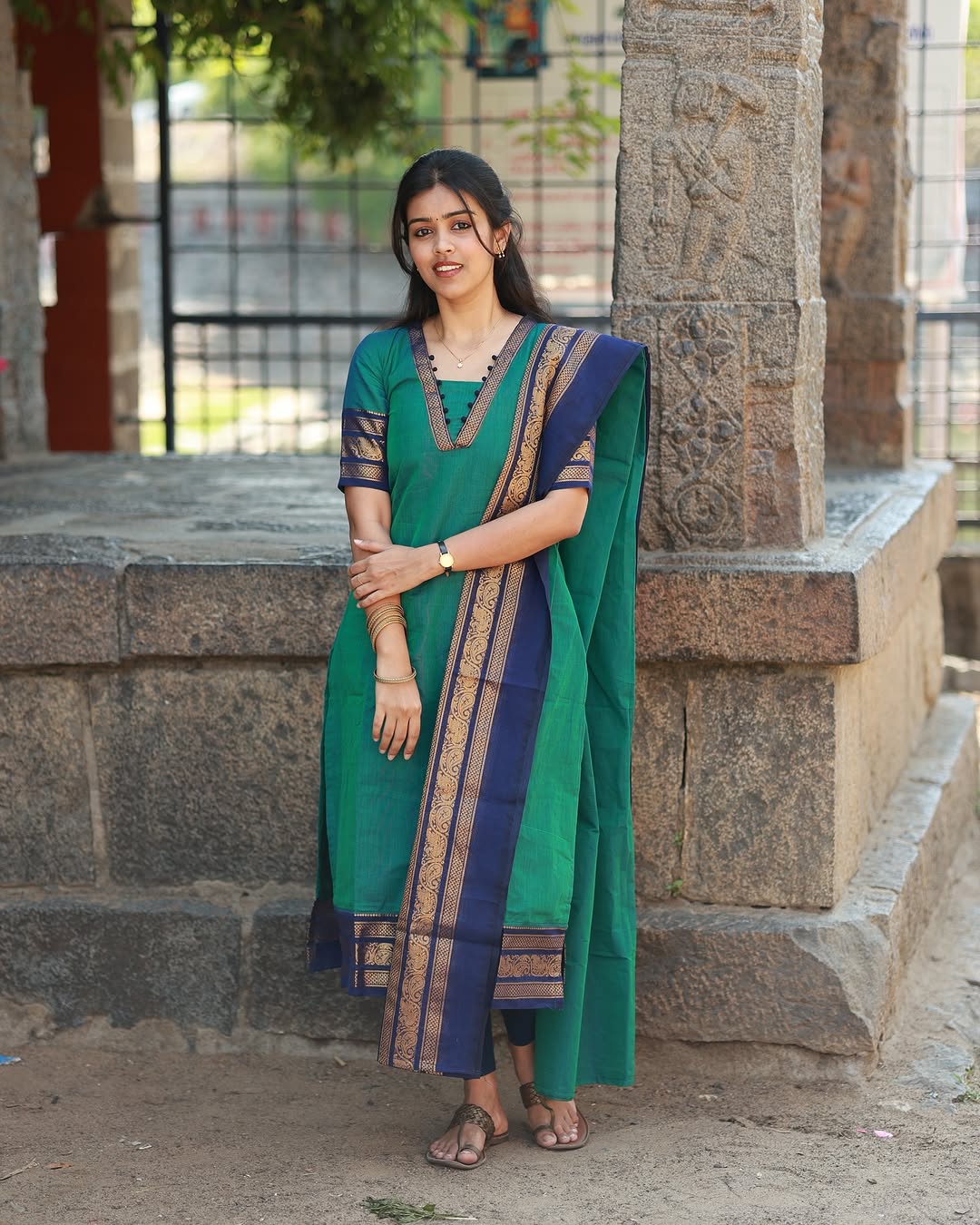Introducing New Pure Kanchi Cotton Trendy Kurta Dupatta Set
